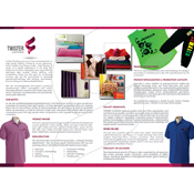 Brochure Designs - Twister Clothing, Tiruppur, India.