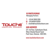 Business Card Designs - TOUCHE Conceptual Hardware, Park Town, Chennai