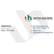 Business Card Designs - United Builders, Thiruvottiyur, Chennai