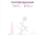 Letter Head Designs - Chaithra Montessori School, Madipakkam, Chennai