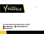 Letter Cover Designs - Y Travels, Mylapore, Chennai