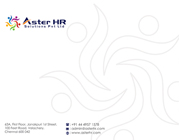Letter Head Designs - Aster HR Solutions Private Limited, Velachery, Chennai