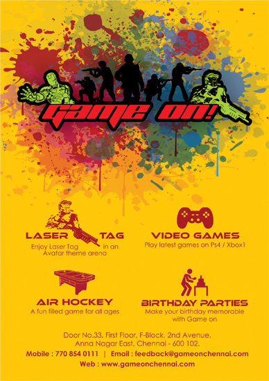 Brochure, Game On, Chennai