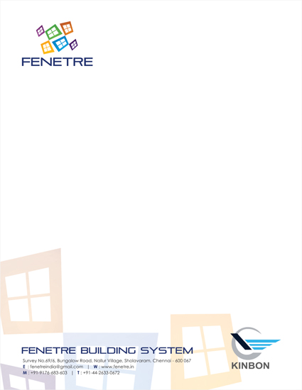 Letter Head - Fenetre Building System, Chennai