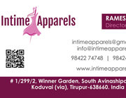 Business Card Designs - Intime Apparels, Tirupur