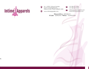 Letter Head Designs - Intime Apparels, Tirupur