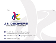 Letter Cover Designs - J K Designers, Chennai