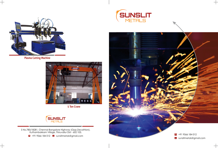 Brochure Designs - Sunslit Metals, Thiruvallur Dist.