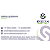 Business Card Designs - Sneham Solutions, Madipakkam, Chennai