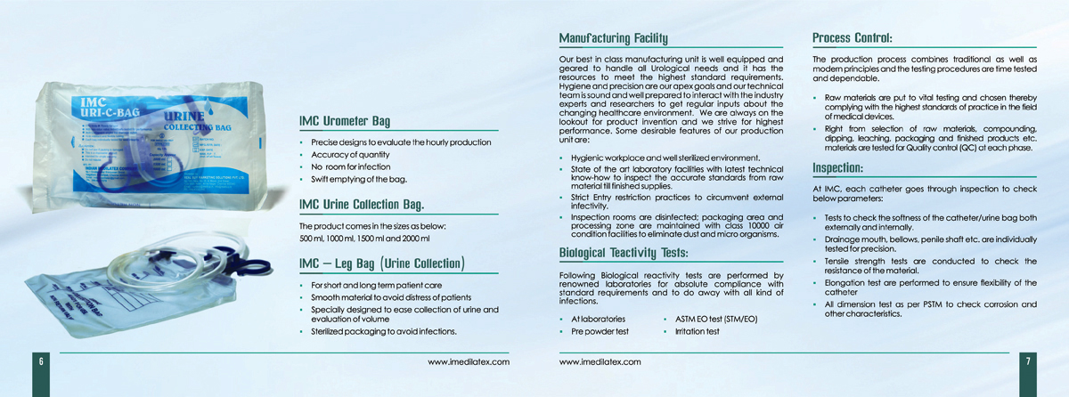 Brochure Design - Indian Medilatex Company, Jafferkhanpet, Chennai