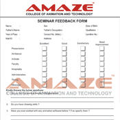 Application Form Designs - Amaze College of Animation & Technology, Chennai