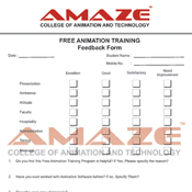 Application Form Designs - Amaze College of Animation & Technology, Chennai