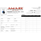 Application Form Designs - Amaze College of Animation & Technology, Chennai
