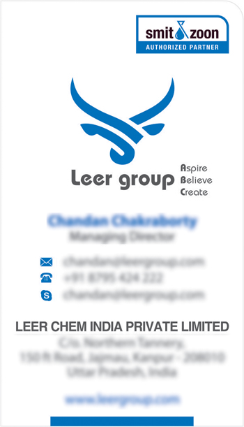 Branding Designs, Business Card - Leer Chem India Private Limited, Uttra Pradesh, India