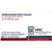 Business Card Designs - HRC Projects & Services Private Limited, Kolathur, Chennai