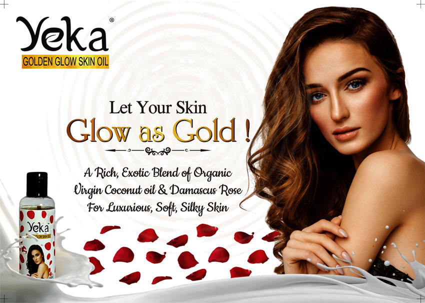 Brochure Desinging Services - Yeka Golden Glow Skin Oil, Anna Nagar, Chennai