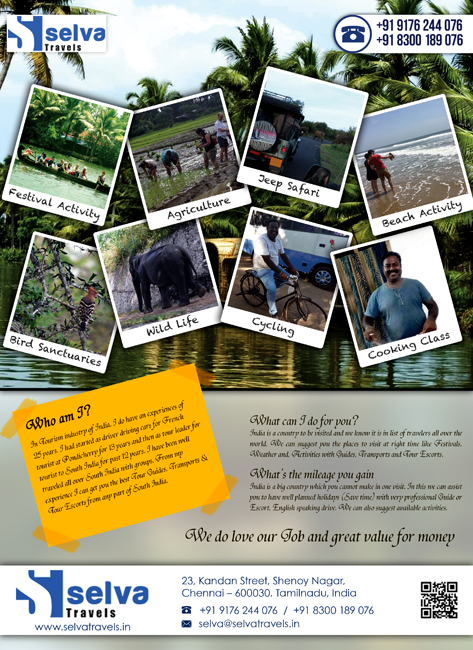 Brochure Design - Selva Travels, Shenoy Nagar, Chennai