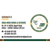 Business Card Designs - Dorai Wood Works & Interiors, Puttur, Chittoor