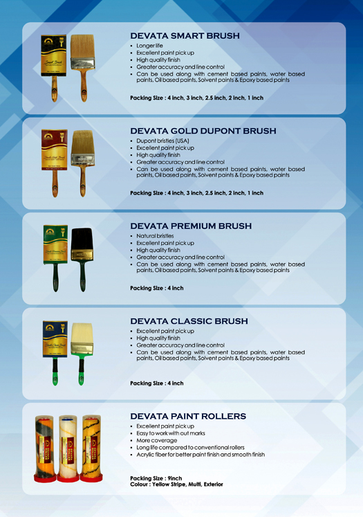 Product Catalogue - Devata Associates, J.J Nagar, Chennai