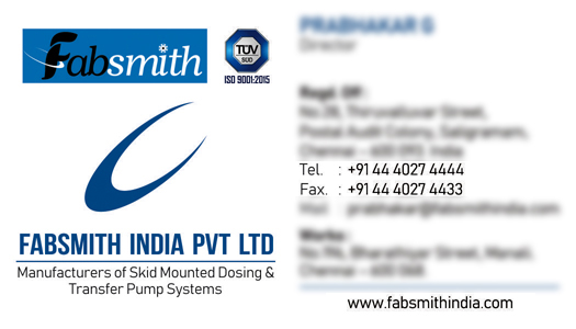 Branding Business Design - Fabsmith India Private Limited, Saligramam, Chennai