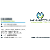 Business Card Designs - Minmetcom Trading Private Limited, Chetpet, Chennai