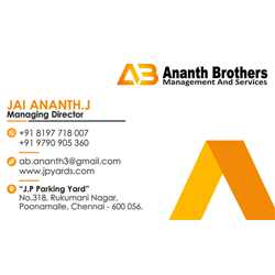 Business Card Designs - Ananth Brothers Management and Services, Poonamalle, Chennai