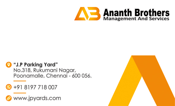 Branding Logo Designing Services - Business card, Ananth Brothers Management and Services, Poonamalle, Chennai