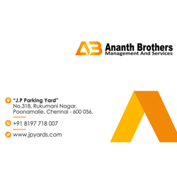 Business Card Designs - Ananth Brothers Management and Services, Poonamalle, Chennai