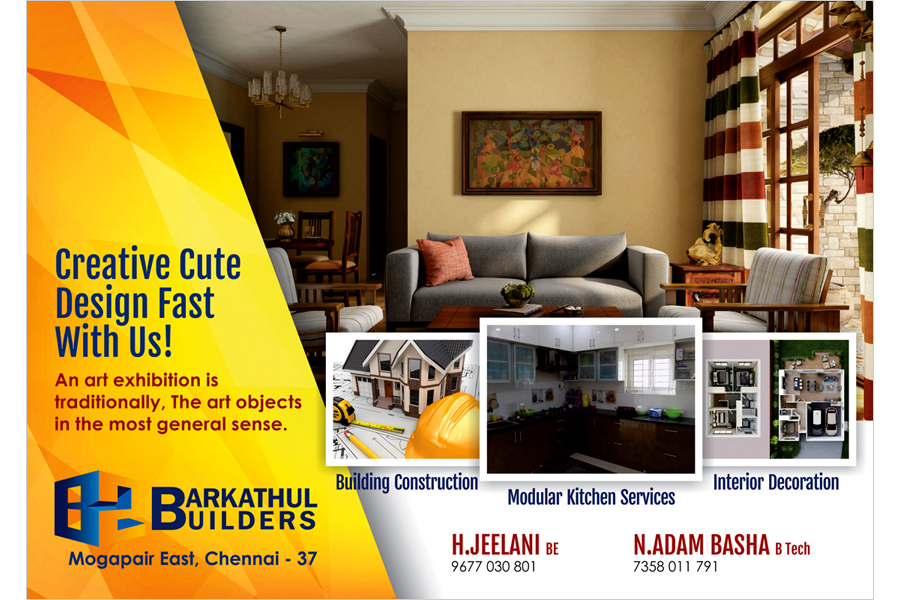 Brochure Designing Services - Barkathul Builders, Mogapair East, Chennai