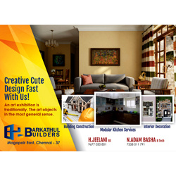Brochure Designs - Barkathul Builders, Mogapair East, Chennai