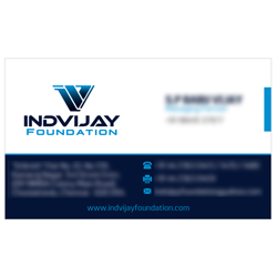 Business Card Designs - Induvijay Foundation, Choolaimedu, Chennai