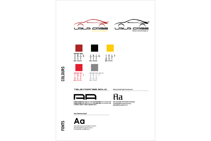 Company Logo Designing Services, Brand Theme - Laila Cabs & Cars, Palayamkottai, Tirunelveli.