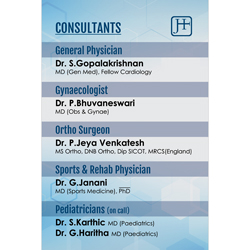 Brochure Designs - Dr. P.Jeya Venkatesh, Janani Hospital, Avadi, Chennai