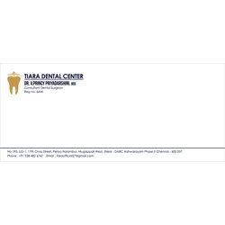 Letter Cover Designs - Tiara Dental Center, Mugappair West, Chennai
