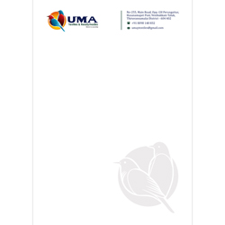 Letter Head Designs - UMA Textiles & Readymades, Vembakkam, Taluk, Tiruvannamalai