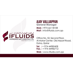 Business Card Designs - Ifluids Engineering and Consultancy WLL, Doha, Qatar