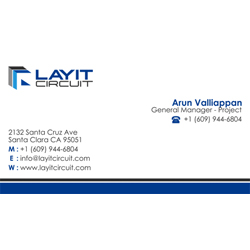 Business Card Designs - Layit Circuit, Santa Clara CA