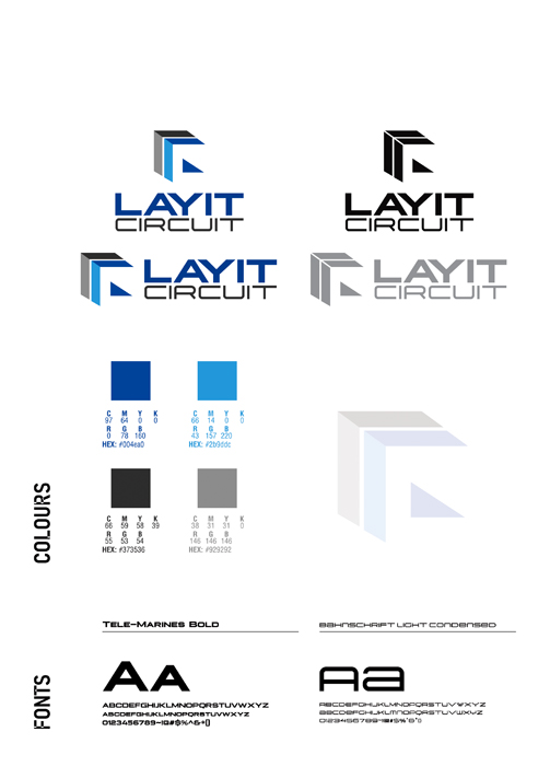 Brand Logo designing services. Business Card design - Layit Circuit, Santa Clara CA.