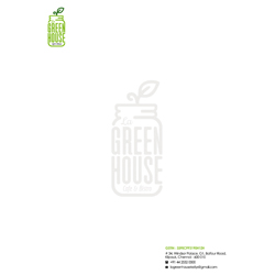 Letter Head Designs - La Green House - Cafe & Bistro, Kellys, Kilpauk, Chennai