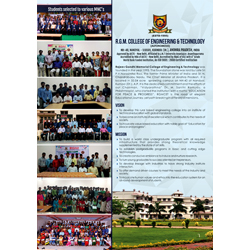 Brochure Designs - Placements 2019 - R.G.M College of Engineering & Technology, Kurnool, Andhra Pradesh