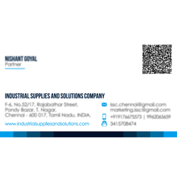 Business Card Designs - Industrial Supplies And Solutions Company, T Nagar, Chennai