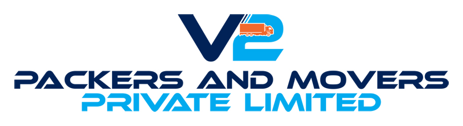 Logo Designing Services - V2 Packers And Movers Private Limited. Korattur, Chennai.
