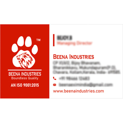 Business Card Designs - Beena Exports And Imports, Kollam, Kerala