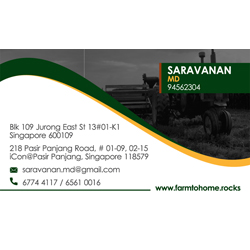 Business Card Designs - Farm to Home Groceries Pte Ltd, Singapore