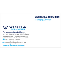 Business Card Designs - Visha Polymers, Ayanavaram, Chennai