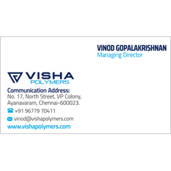 Business Card Designs - Visha Polymers, Ayanavaram, Chennai