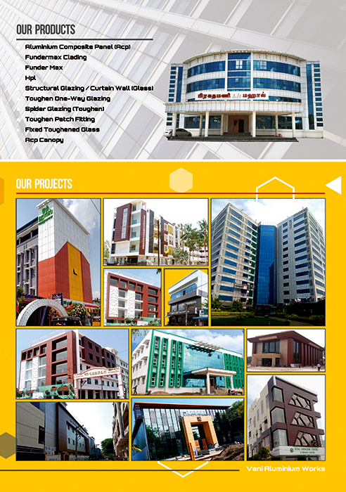 Brochure Designing Services - Vani Alumini works, Thanjavur, India.