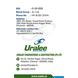 ID Card Designs - Uralee Engineering And Contracting (P) Ltd, Kolattur, Chennai