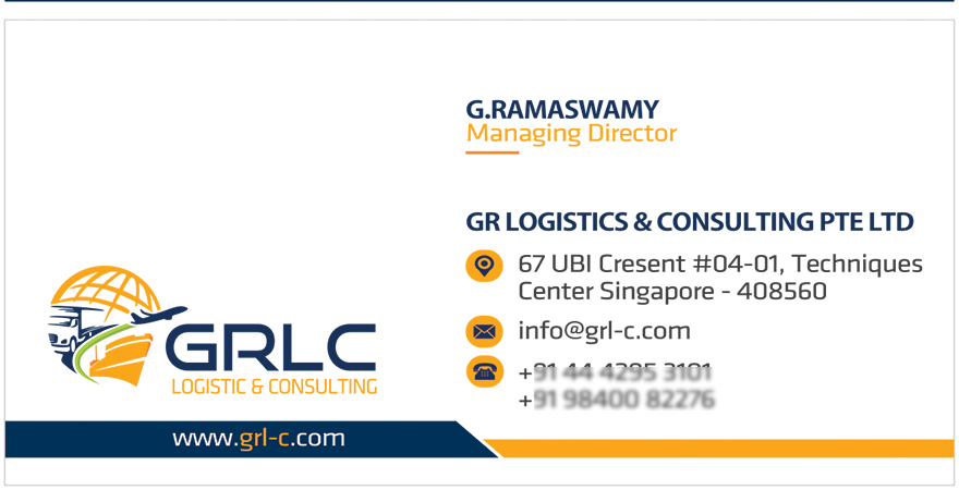 Letter Cover Designing Services - GR Logistics And Consulting Pte Ltd, Singapore.
