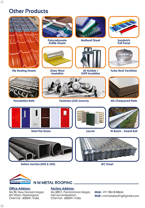 Brochure Designing Services - NM Metal Proofing	Neelangarai, Chennai.